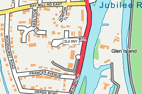 SL6 8NY map - OS OpenMap – Local (Ordnance Survey)