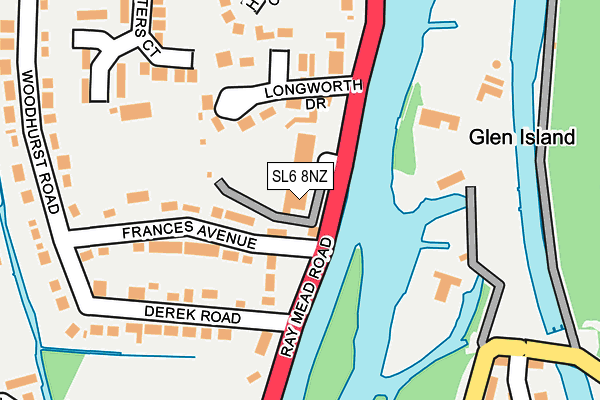 SL6 8NZ map - OS OpenMap – Local (Ordnance Survey)