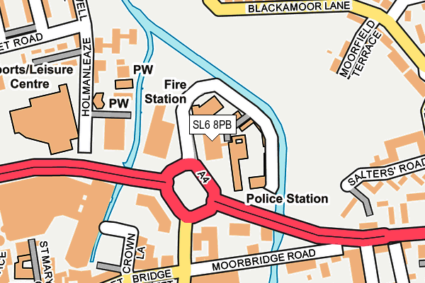 SL6 8PB map - OS OpenMap – Local (Ordnance Survey)