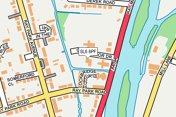 SL6 8PF map - OS OpenMap – Local (Ordnance Survey)