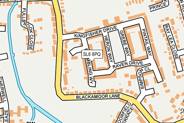 SL6 8PQ map - OS OpenMap – Local (Ordnance Survey)