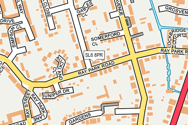 SL6 8PR map - OS OpenMap – Local (Ordnance Survey)