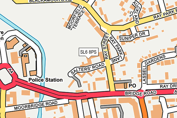 SL6 8PS map - OS OpenMap – Local (Ordnance Survey)