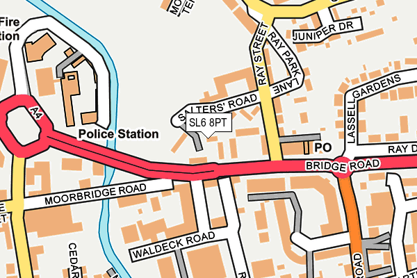 SL6 8PT map - OS OpenMap – Local (Ordnance Survey)