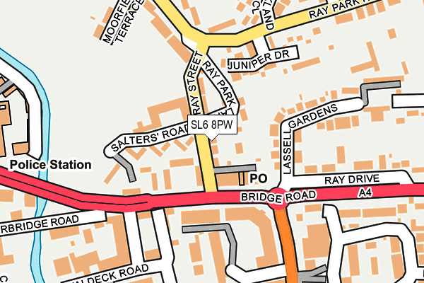SL6 8PW map - OS OpenMap – Local (Ordnance Survey)