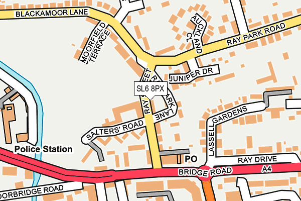 SL6 8PX map - OS OpenMap – Local (Ordnance Survey)
