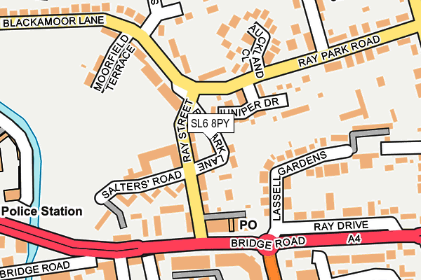 SL6 8PY map - OS OpenMap – Local (Ordnance Survey)