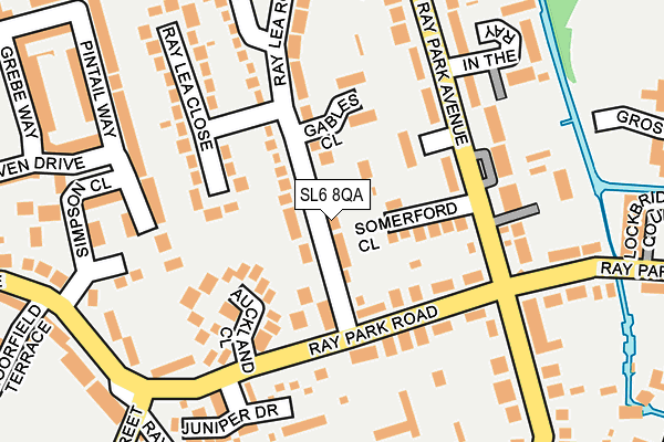 SL6 8QA map - OS OpenMap – Local (Ordnance Survey)