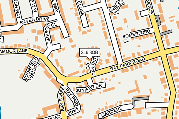 SL6 8QB map - OS OpenMap – Local (Ordnance Survey)