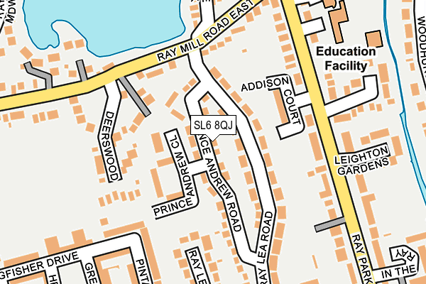 SL6 8QJ map - OS OpenMap – Local (Ordnance Survey)