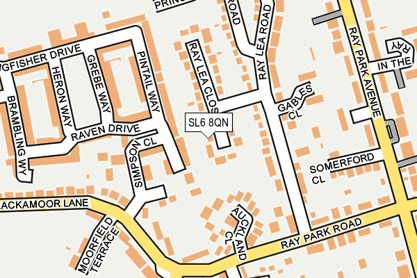 SL6 8QN map - OS OpenMap – Local (Ordnance Survey)