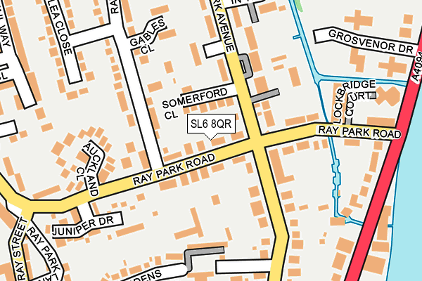 SL6 8QR map - OS OpenMap – Local (Ordnance Survey)