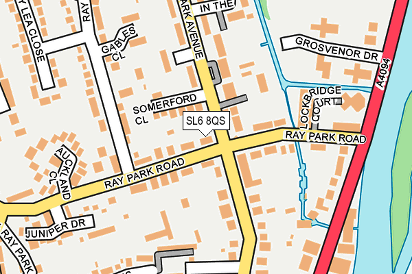 SL6 8QS map - OS OpenMap – Local (Ordnance Survey)