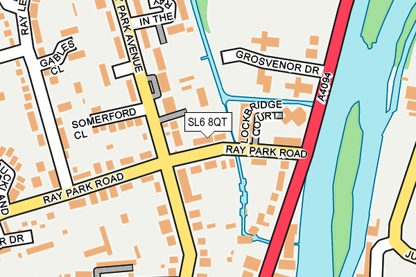 SL6 8QT map - OS OpenMap – Local (Ordnance Survey)