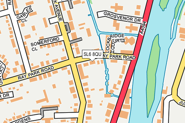 SL6 8QU map - OS OpenMap – Local (Ordnance Survey)