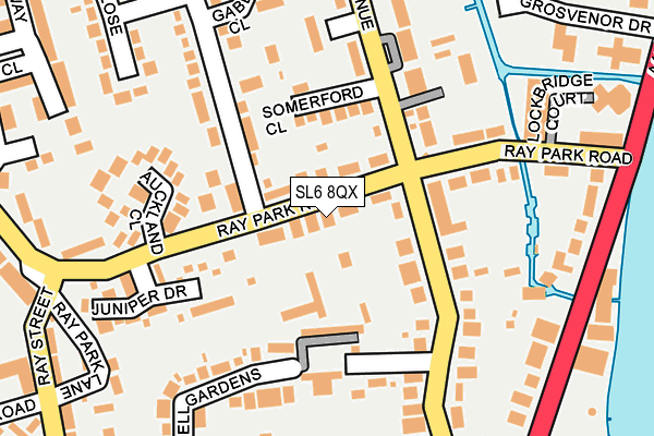 SL6 8QX map - OS OpenMap – Local (Ordnance Survey)