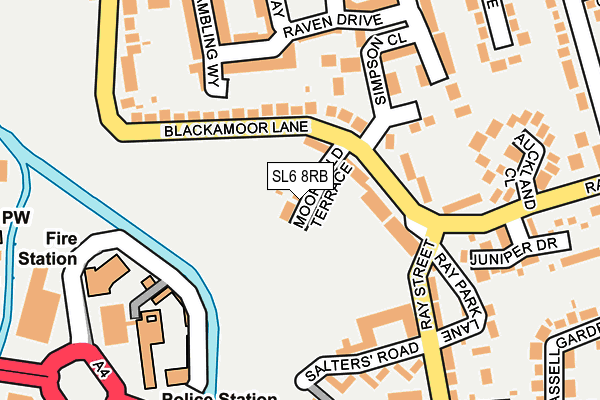 SL6 8RB map - OS OpenMap – Local (Ordnance Survey)