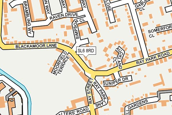 SL6 8RD map - OS OpenMap – Local (Ordnance Survey)