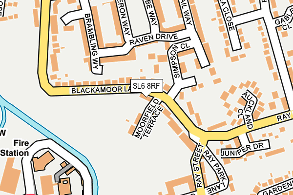 SL6 8RF map - OS OpenMap – Local (Ordnance Survey)