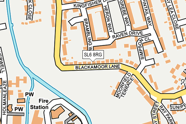 SL6 8RG map - OS OpenMap – Local (Ordnance Survey)