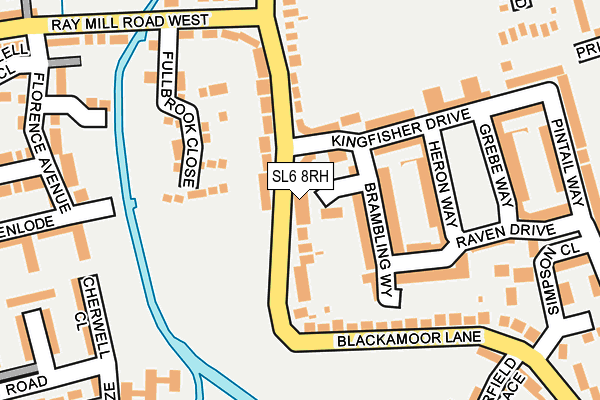 SL6 8RH map - OS OpenMap – Local (Ordnance Survey)