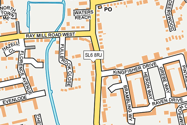 SL6 8RJ map - OS OpenMap – Local (Ordnance Survey)