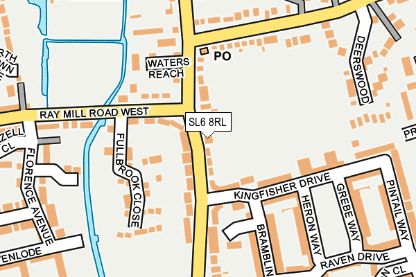 SL6 8RL map - OS OpenMap – Local (Ordnance Survey)