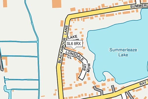 SL6 8RX map - OS OpenMap – Local (Ordnance Survey)