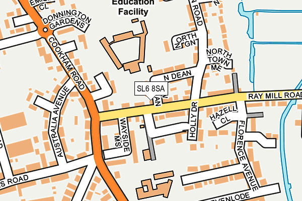 SL6 8SA map - OS OpenMap – Local (Ordnance Survey)