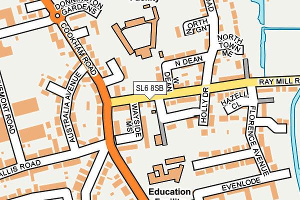 SL6 8SB map - OS OpenMap – Local (Ordnance Survey)
