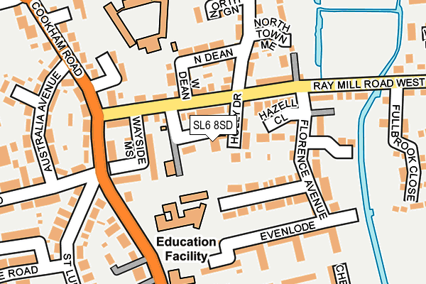 SL6 8SD map - OS OpenMap – Local (Ordnance Survey)