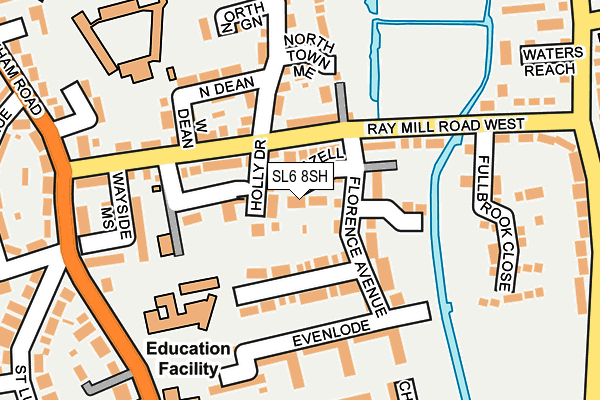SL6 8SH map - OS OpenMap – Local (Ordnance Survey)