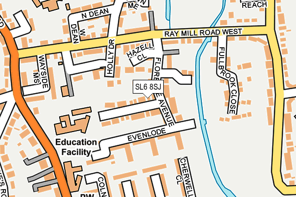 SL6 8SJ map - OS OpenMap – Local (Ordnance Survey)