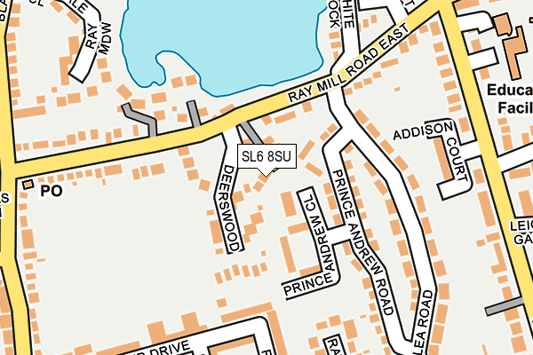 SL6 8SU map - OS OpenMap – Local (Ordnance Survey)