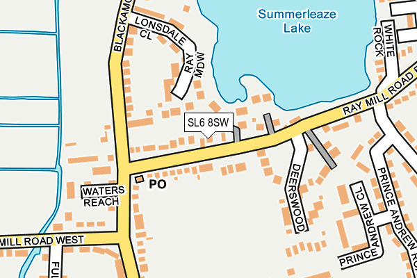 SL6 8SW map - OS OpenMap – Local (Ordnance Survey)