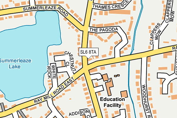 SL6 8TA map - OS OpenMap – Local (Ordnance Survey)