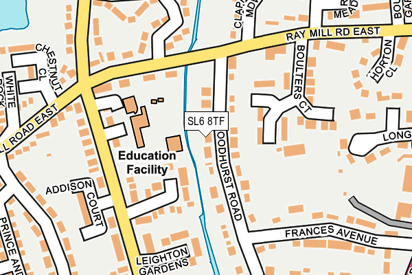 SL6 8TF map - OS OpenMap – Local (Ordnance Survey)