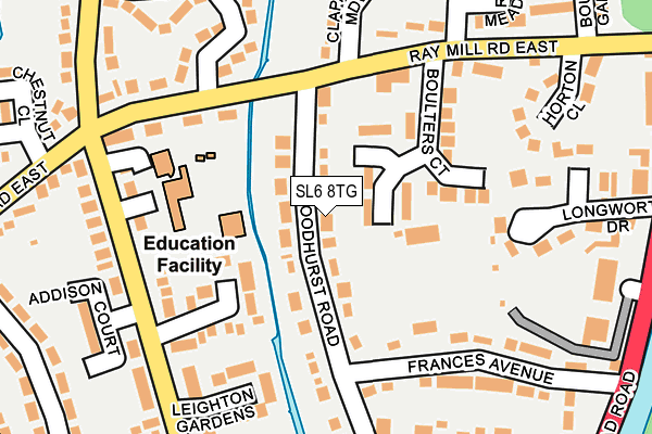 SL6 8TG map - OS OpenMap – Local (Ordnance Survey)