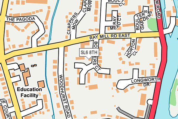 SL6 8TH map - OS OpenMap – Local (Ordnance Survey)