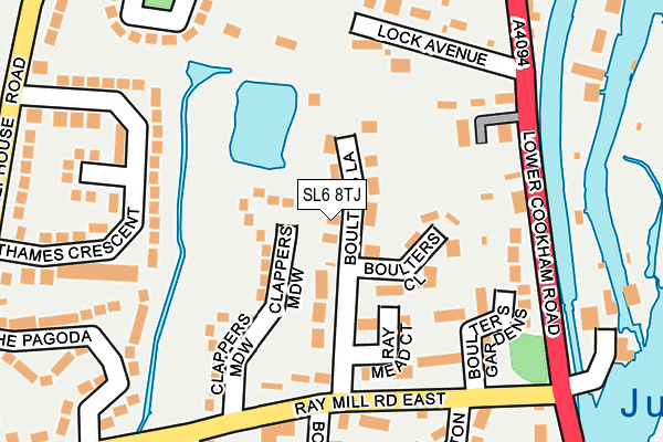 SL6 8TJ map - OS OpenMap – Local (Ordnance Survey)