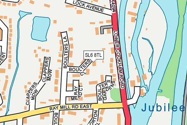 SL6 8TL map - OS OpenMap – Local (Ordnance Survey)