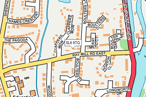 SL6 8TQ map - OS OpenMap – Local (Ordnance Survey)