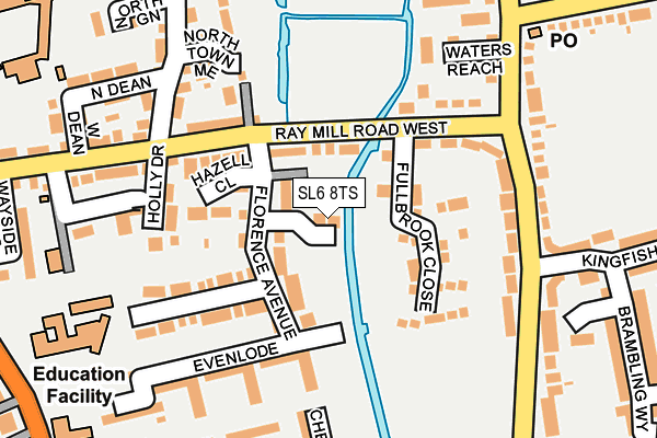 SL6 8TS map - OS OpenMap – Local (Ordnance Survey)