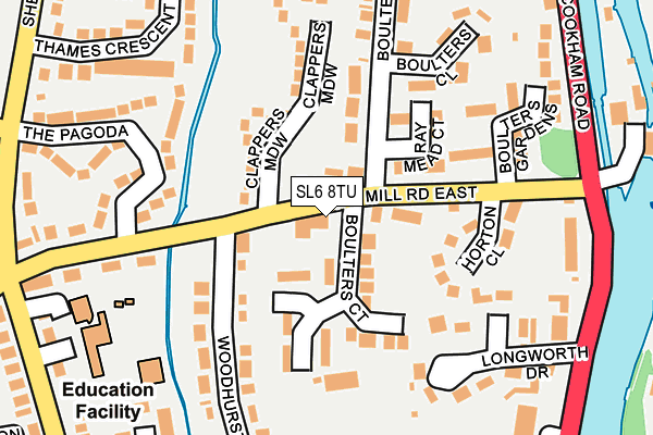 SL6 8TU map - OS OpenMap – Local (Ordnance Survey)