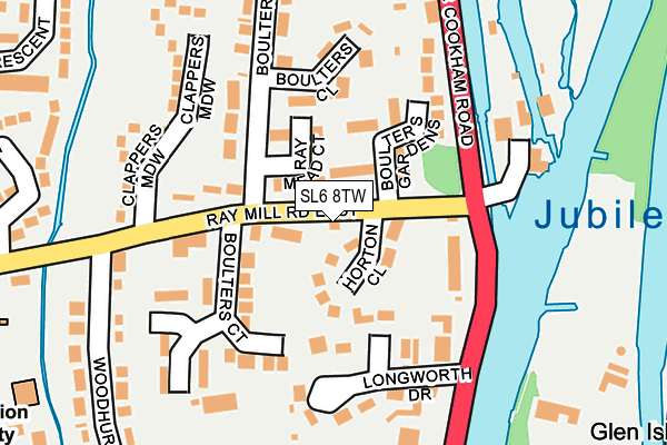 SL6 8TW map - OS OpenMap – Local (Ordnance Survey)