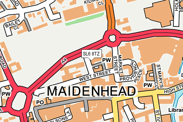 SL6 8TZ map - OS OpenMap – Local (Ordnance Survey)