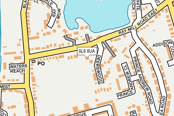 SL6 8UA map - OS OpenMap – Local (Ordnance Survey)