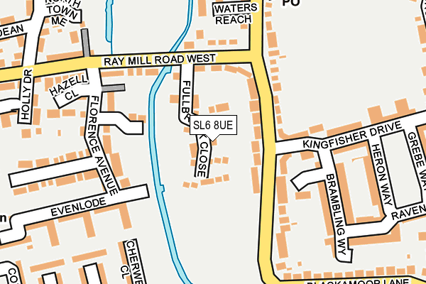 SL6 8UE map - OS OpenMap – Local (Ordnance Survey)