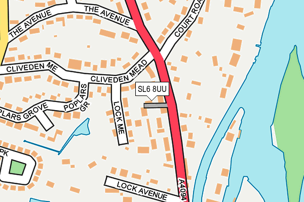 SL6 8UU map - OS OpenMap – Local (Ordnance Survey)