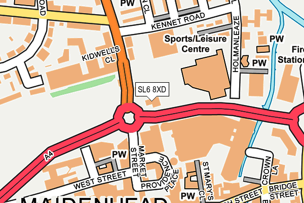 SL6 8XD map - OS OpenMap – Local (Ordnance Survey)